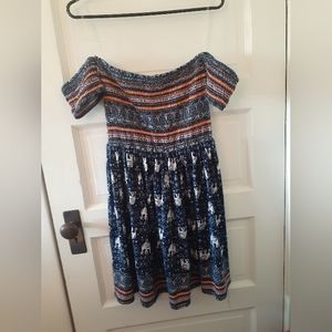 Blue elephant dress, large, Derek Heart